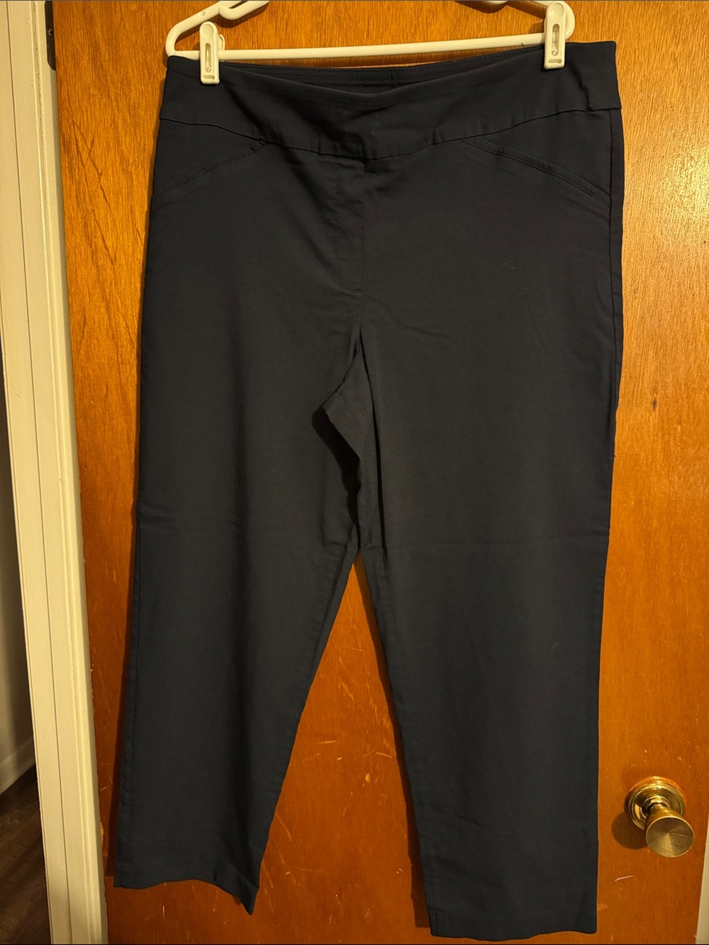 Alfred Dunner Navy Straight Leg Pants